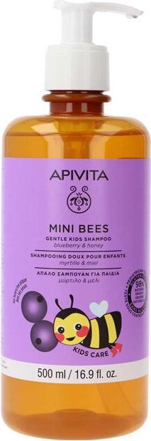 Apivita Mini Bees Children's Shampoo Blueberry & Honey 500ML (500 ml, Liquid shampoo)