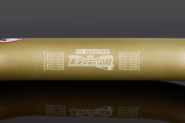 Produktbild Renthal V2 Fatbar Riser Lenker, 35.0mm, 820x60mm, 9°/5°, gold (35 mm)