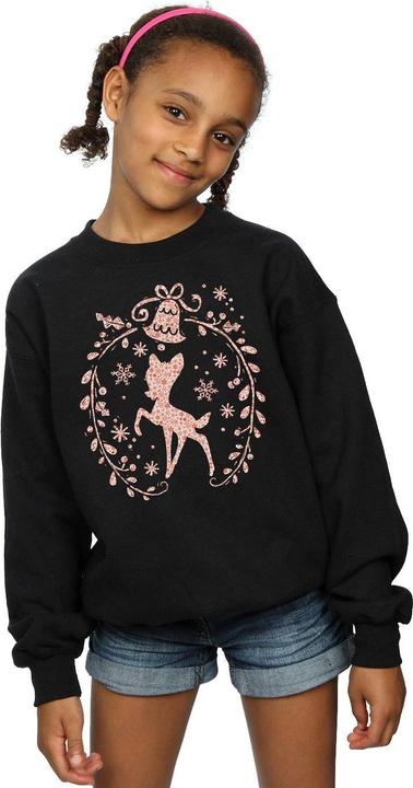 Actual product image Disney Girls Bambi Christmas Wreath Sweatshirt (116)