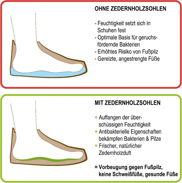 Actual product image Nawemo Cedar wood insoles women's insoles against sweaty feet 38 EU