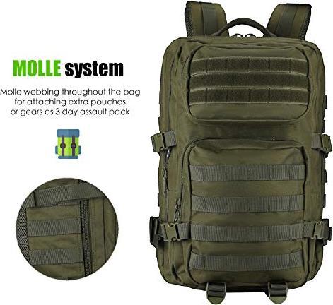 Produktbild Only-Bags.Store 40L Military Tactical Backpack, grosse Kapazität 3 Tage Armee Assault Pack Tasche Go Bag Rucksack