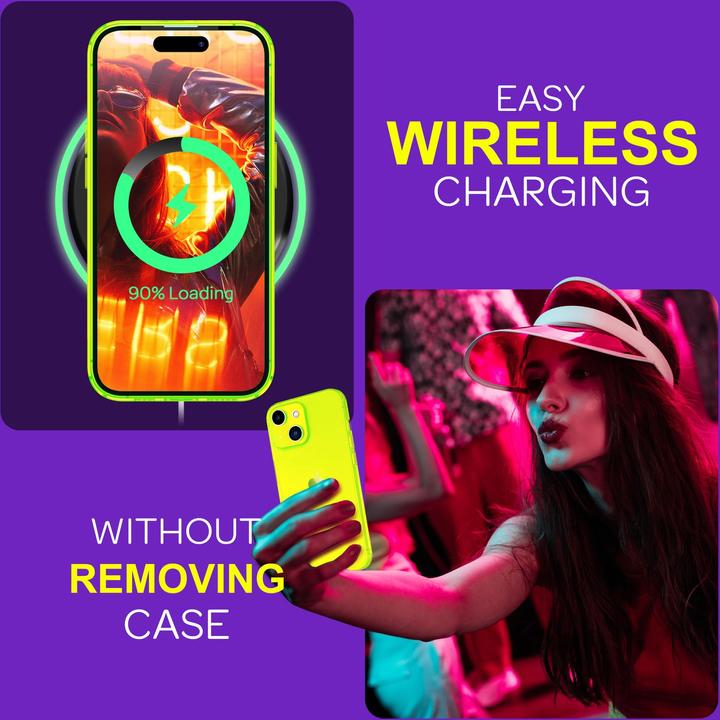 Produktbild Nalia Klar Transparente Neon Silikon Hülle (Apple iPhone 15)