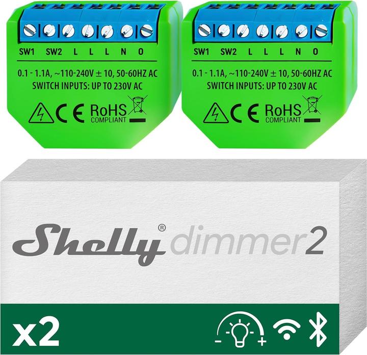 Produktbild Shelly Dimmer 2 x2 (Dimmaktor)