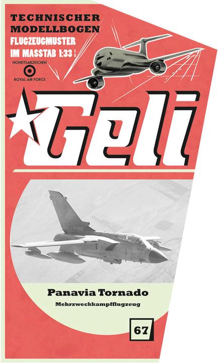Actual product image Geli panavia tornado cardboard model