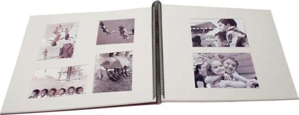 Actual product image Semikolon Photo album 17 x 17 cm orange, 20 cream white pages (10 x 15 cm, 9 x 13 cm)