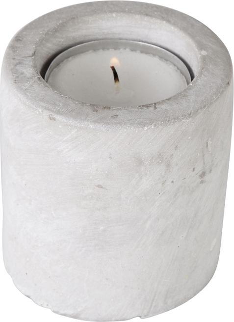 Image du produit müller Kerzen Bougeoir 2 en 1 Stone 8 x 6 cm, 1 pièce, Gris pierre (8 x 6 x 6 cm)