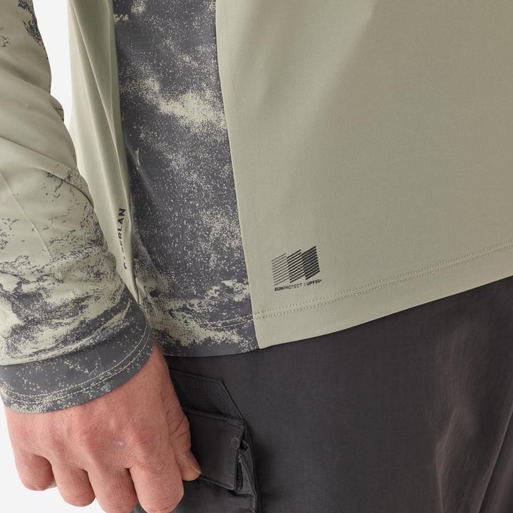 Actual product image Caperlan Angelshirt Anti-UV 500 Kapuze LSF 50+ grün (L)