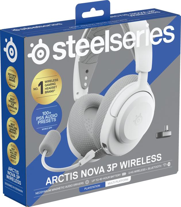 Immagine prodotto SteelSeries Arctis Nova 3pw White (Senza fili)