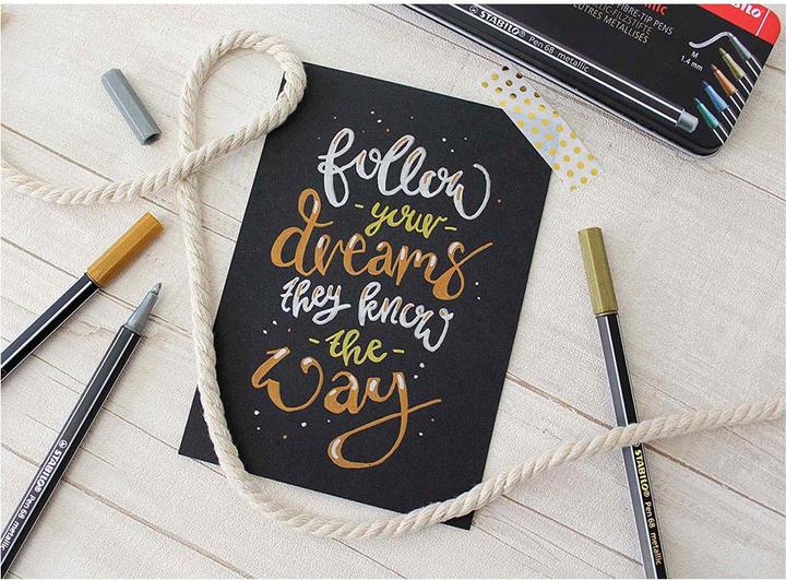 Actual product image STABILO Pen 68 Metallic (gold metallic, 1 x)
