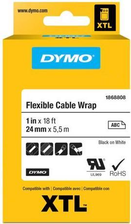 Produktbild Dymo XTL Schriftband, Nylon (2.40 cm, Schwarz)