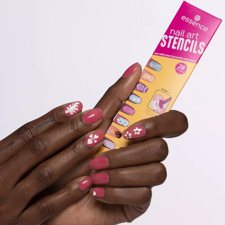Actual product image essence Nail polish nail art stencils (Nail enamel remover, White)