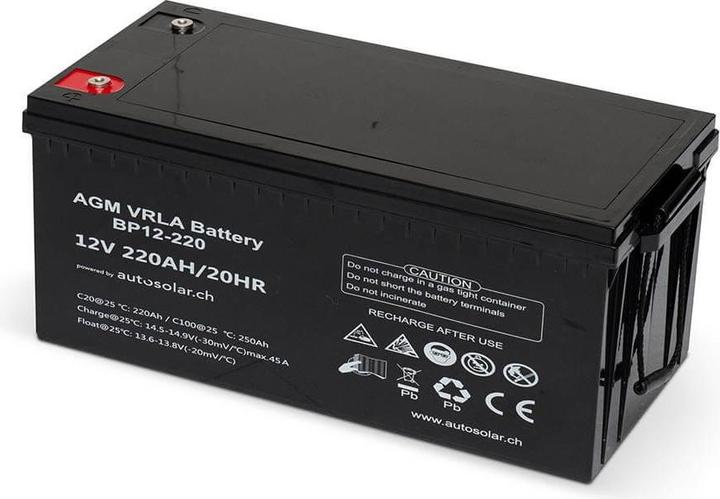 Produktbild Autosolar 220 Ah AGM-Batterie (12 V, 280 Ah)