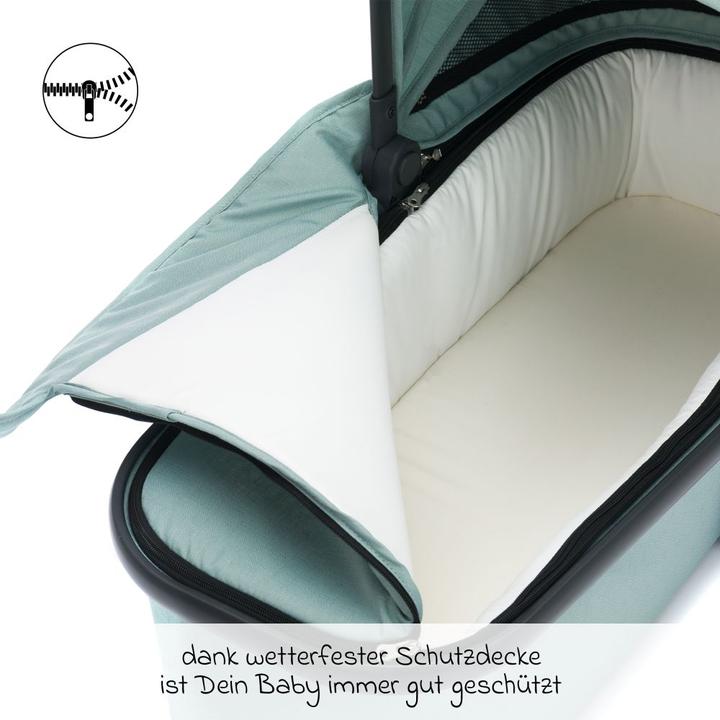 Actual product image Fillikid Kinderwagenaufsätze Babywanne für Jogger Run - Schwarz Melan
