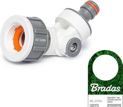 Image du produit Bradas Robinet articulé WHITE LINE, 1 - 3/4" femelle (Attelage, 101.60 mm)