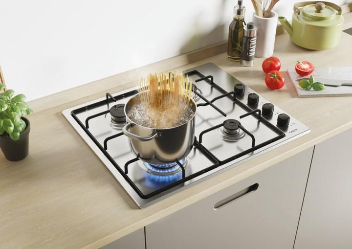 Produktbild Candy Smart CHW6LBX/4U Edelstahl Integriert 60 cm Gaskochfeld 4 Zone(n)
