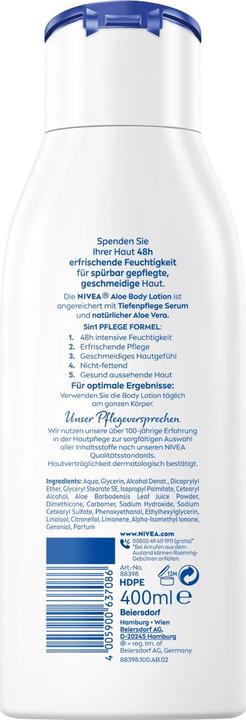 Image du produit NIVEA Aloe Pflege Body Lotion Fl 400ml (Lotion pour le corps, 400 ml)
