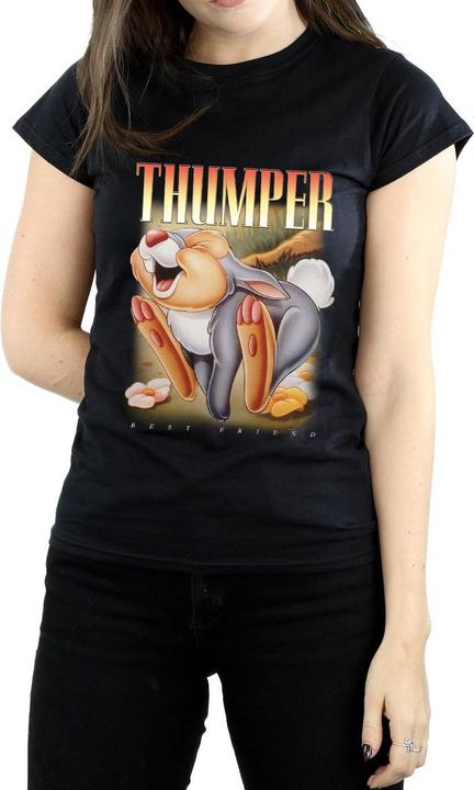 Actual product image Disney Womens/Ladies Bambi Thumper Montage Cotton T-Shirt (XL)