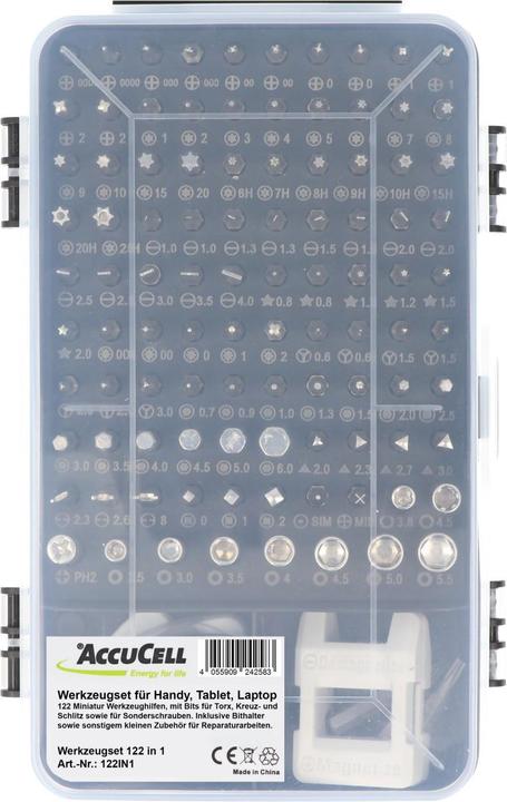Actual product image AccuCell Mobile phone tool set with Torx for professionals, for smartphone, laptop battery replacement