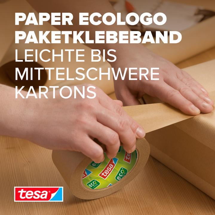 Actual product image tesa Tesapack 3x PAPER ecoLogo packing tape (50 mm)