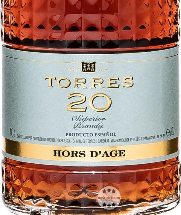 Actual product image Miguel Torres Brandy 20 Hors d'âge Penedès MO (1 x 70 cl)