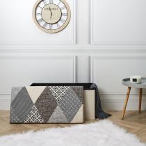 Produktbild Home Deco Factory koffer bank faltbar patchwork grau