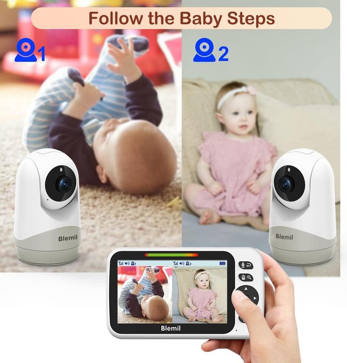 Actual product image Blemil Babyphone mit 2 Kameras (Video & Audio)