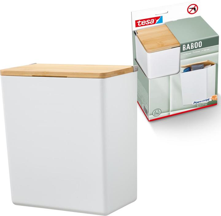 Actual product image tesa BABOO storage box with lid, large incl. adhesive solution without drilling