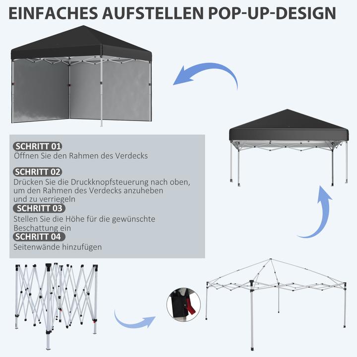 Image du produit Outsunny Faltpavillon mit Zubehör (297 cm, 297 cm)