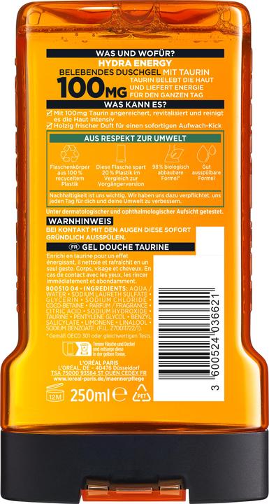 Produktbild L'Oréal Paris L ' Oreal, Hydra Energy, Duschgel, 250 ml (250 ml)