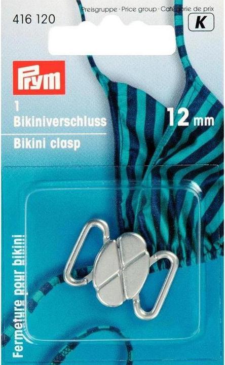 Produktbild Prym Bikini- + Gürtelverschlüsse, silber 12 mm, Karte, nickelfrei