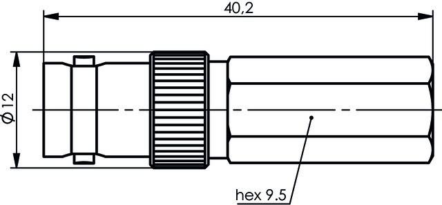 Immagine prodotto Telegärtner Presa cavo BNC G02 75 Ohm, Twist on, A13, G02 (RG-59 B/U), RG-62 A/U