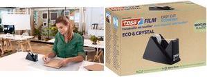 Produktbild tesa tesafilm® ECO & CRYSTAL Klebefilm Set mit robustem 10m:19mm inkl. Tischabroller