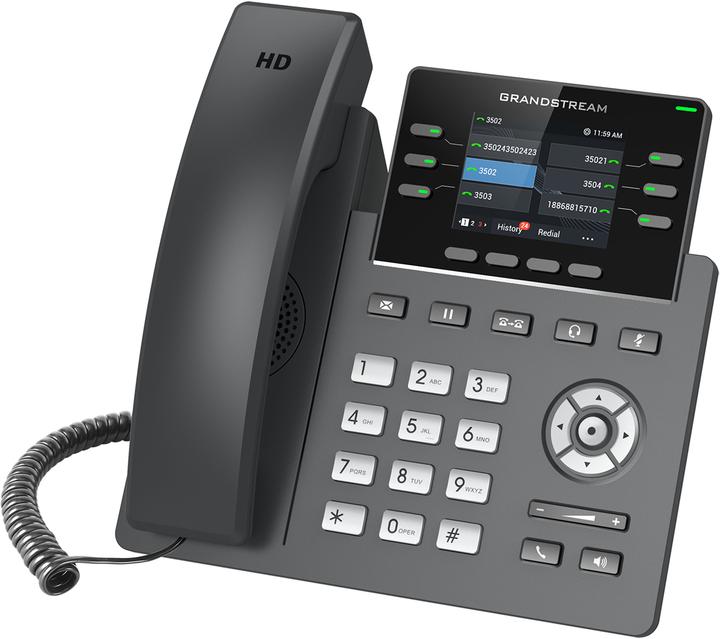 Immagine prodotto Grandstream GRP2613, 3 account SIP, 6 tasti multifunzione, TFT LCD, 2x RJ-9, 2x RJ-45, QoS.