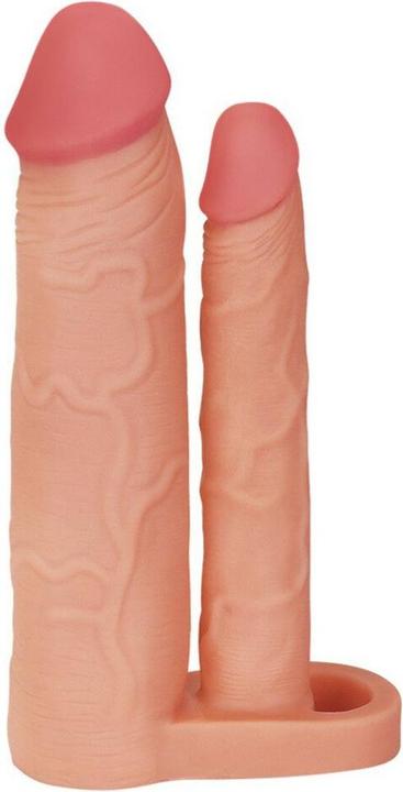 Actual product image Lovetoy Love Toy - Pleasure X Tender Double Penis Sleeve + 5 cm -