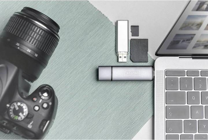 Produktbild Digitus Dual Card Reader Hub (USB 3.0, USB 2.0)