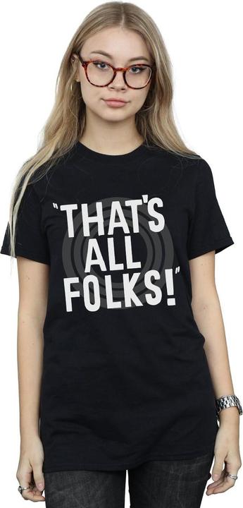 Produktbild Looney Tunes That's All Folks Text TShirt (M)