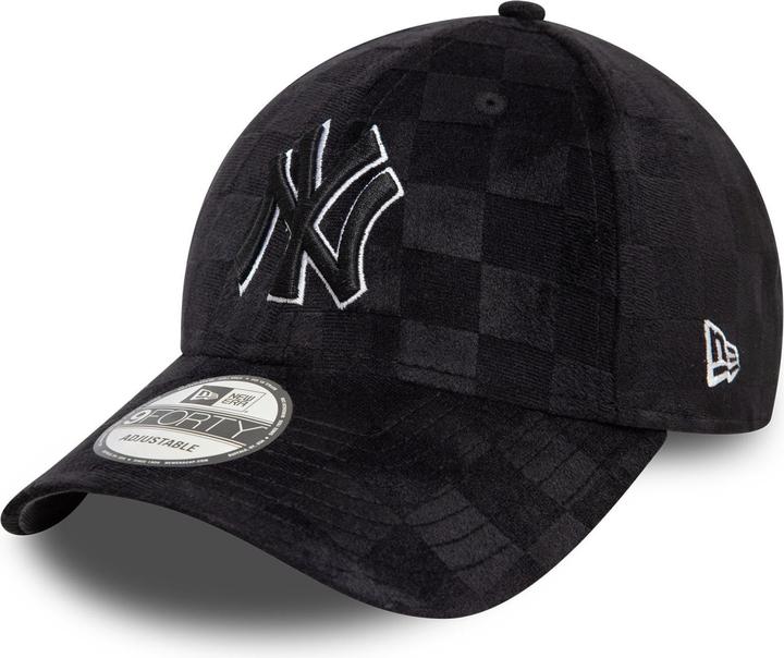 New Era 9Forty Strap Cap - Check New York Yankees Schwarz