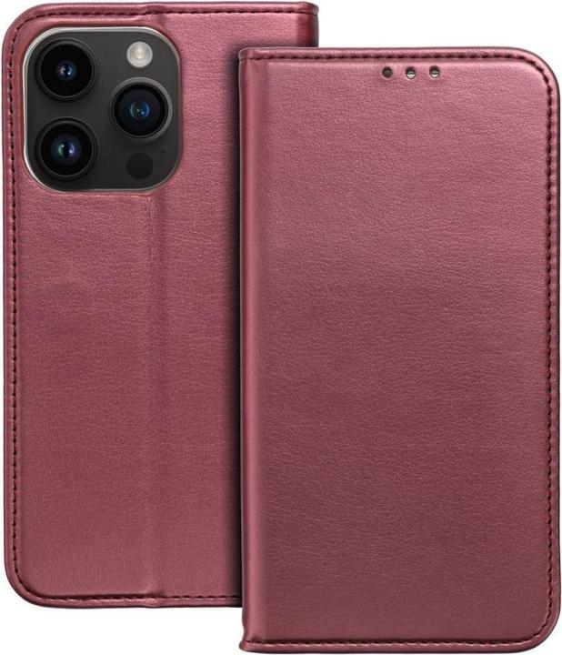 Produktbild OEM Book case SMART MAGNETO Book case for IPHONE 16 Plus burgundy (Apple iPhone 16 Plus)