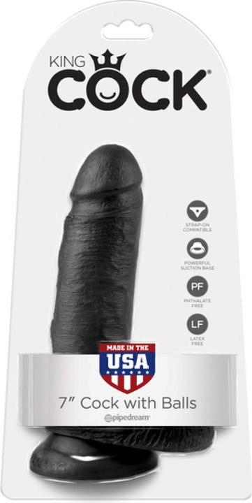 Actual product image Doc Johnson 7" Cock with Balls