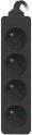 Image du produit Lanberg PS0-04E-0100-IEC-BK Câble d'extension 4 sorties AC Indoor (4 x, C14, 1 m)