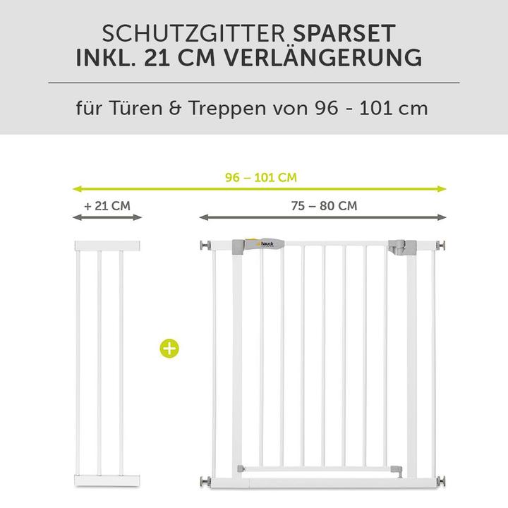 Image du produit Hauck Barrière de sécurité 96-101cm, blanche (96 cm)