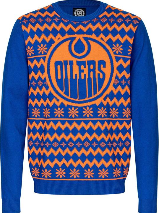 Foco NFL Winter Ugly Sweater Strick Pullover Edmonton Oilers - XL (XL)