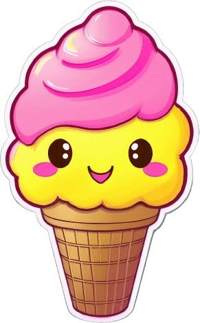 Immagine prodotto Bügelbilder Bügelbild Cute Kawaii Glace