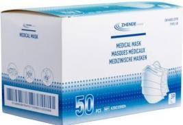 Immagine prodotto Zhende Maschera medica tipo IIR non sterile, 50 pezzi. (Classe di protezione 1, 50 x)