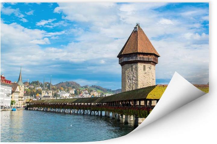 Produktbild Trenddeko Holzbrücke in Luzern (120 x 80 cm)