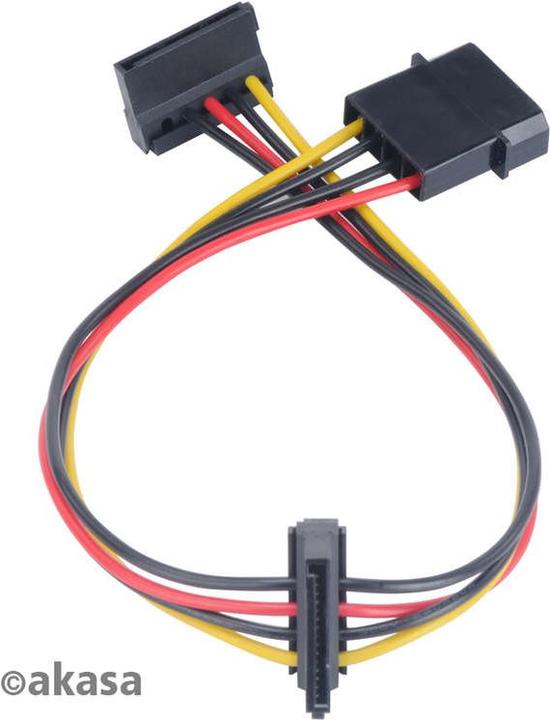 Akasa Stromadapter 4-Pol Molex an 2x SATA - 30cm