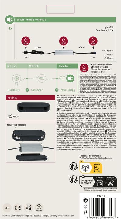 Actual product image Paulmann Plug & Shine Power Supply