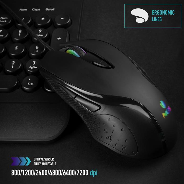 Produktbild NGS GMX-125 Hochauflösende LED Gaming Maus (Kabelgebunden)