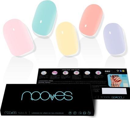 Nooves NAILS Premium Pre-Cured Gel Nail Sheets Color Bridge Multicolor Semi Cured Gel Nail Strips Se