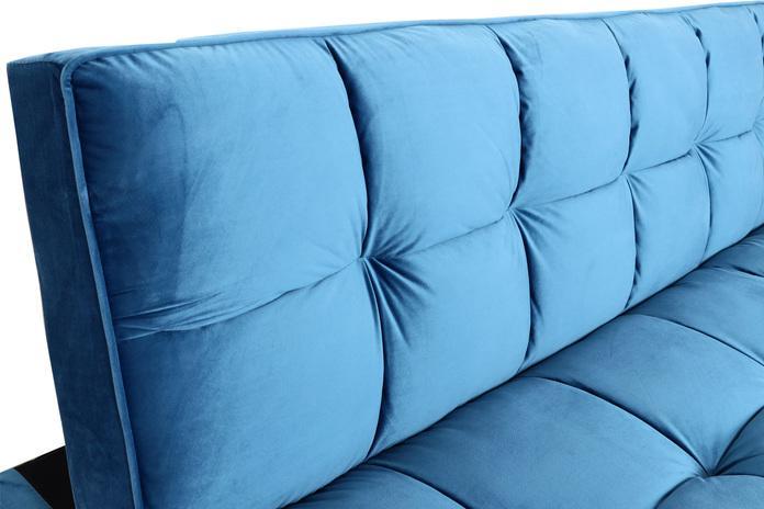 Produktbild Swisshandel24 Sofa HWC-K21, Klappsofa Couch Schlafsofa, Nosagfederung Schlaffunktion Liegefläche 187x107cm  Samt